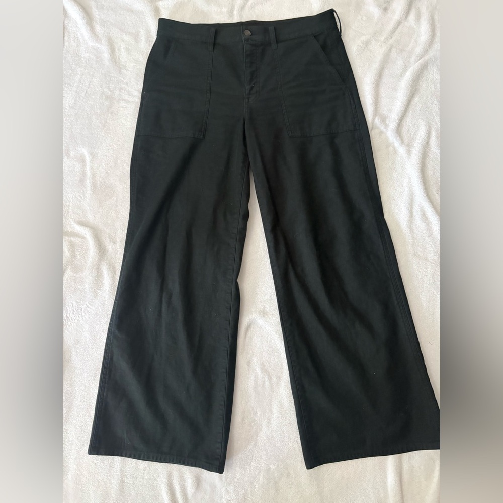 J. Crew Black Wide-Leg Pants